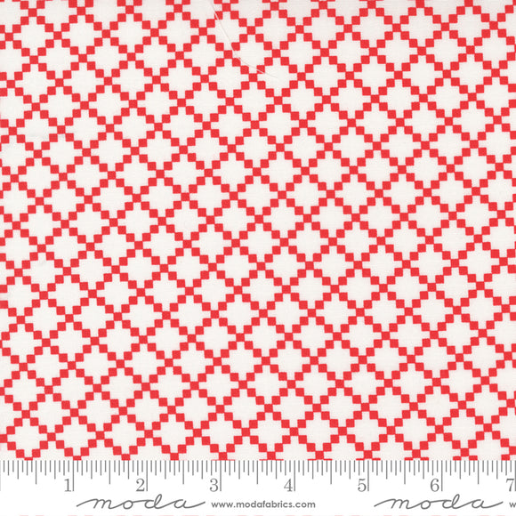 Dwell Cream & Red Nine Patch Yardage 55272-11 by Camille Roskelley