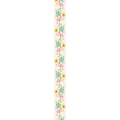 Tilda Apple Butter Nancy Ribbon 15 mm. Dainty Vintage Flowers on woven jacquard ribbon.