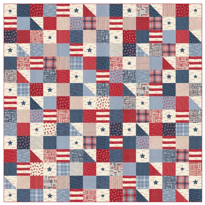 Red and White and Blue Patriotic Fat Quarter Bundle