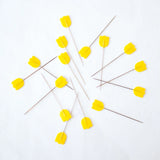 Tulip Thin Cellulose Head Pins Yellow