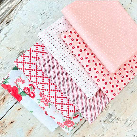 Dwell Pink Fat Quarter Bundle by Camille Roskelley