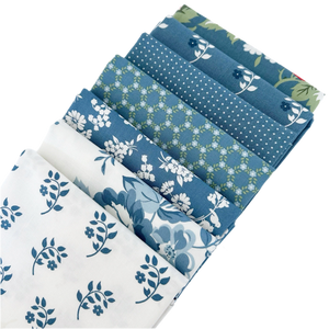 The Dwell Light Blue Bundle includes fabric from the Dwell collection designed by Camille Roskelley for Moda Fabrics.