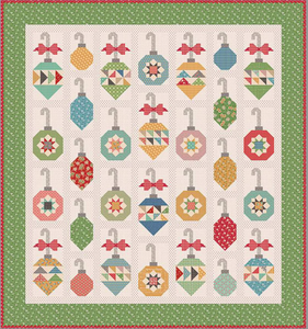 Decorating the Tree Quilt Boxed Kit Lori Holt Riley Balke Designs Christmas Quilt with vintage ornamnets