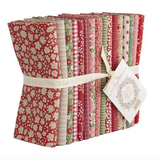 Red and Green Tilda quilting Fabric dots stripes and florals