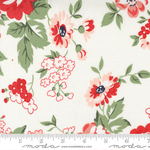 Dwell Cream & Red Cottage Yardage 55270-31 by Camille Roskelley