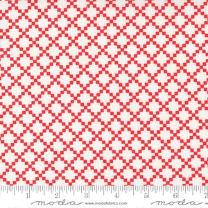Dwell Cream & Red Nine Patch Yardage 55272-11 by Camille Roskelley
