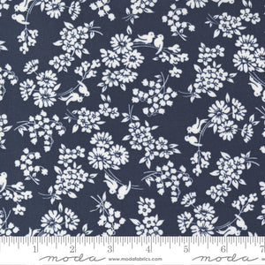 Dwell Navy Songbird Yardage 55273-13 by Camille Roskelley
