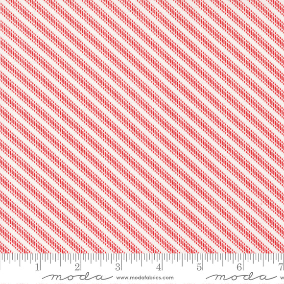 Dwell Red Ticking Stripe Yardage 55274-11 by Camille Roskelley