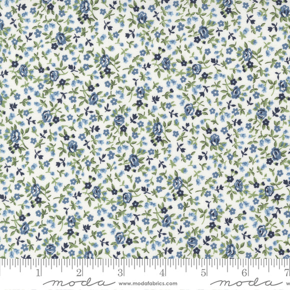 Dwell Cream & Blue Meadow Yardage 55277-11 by Camille Roskelley