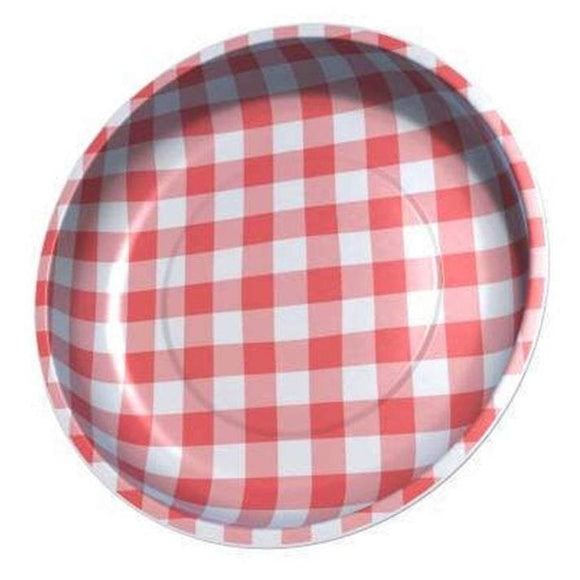 Pleasant Home Gingham Magnetic Pin Bowl Red