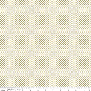 Riley Blake Designs Sparkle Kisses Gold on White