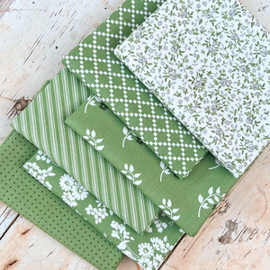 Dwell Green Fat Quarter Bundle by Camille Roskelley